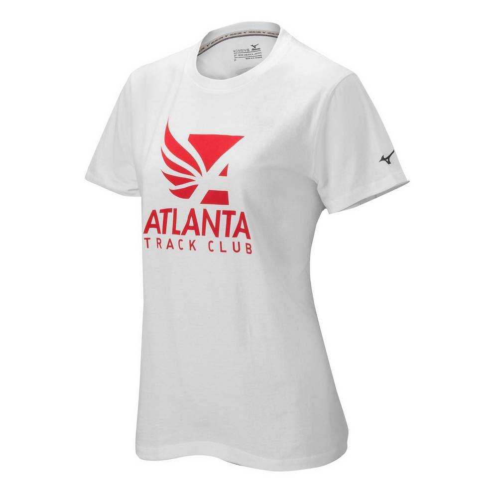 Camiseta Mizuno Running Atlanta Track Club Sport - Mulher - Branco - UREJG9076